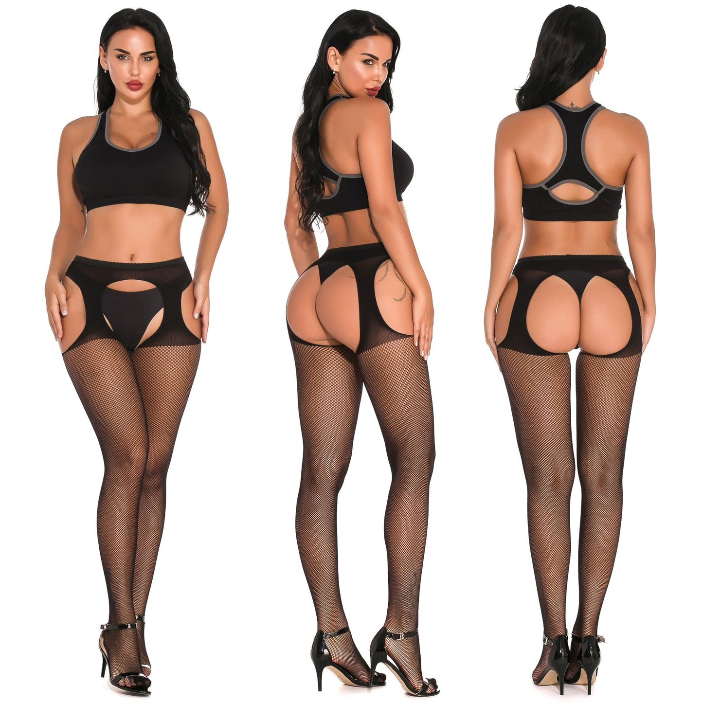 Enchanting Seduction - TL141 - Sensual Lingerie - M/L - Luxury Gift Box - Black