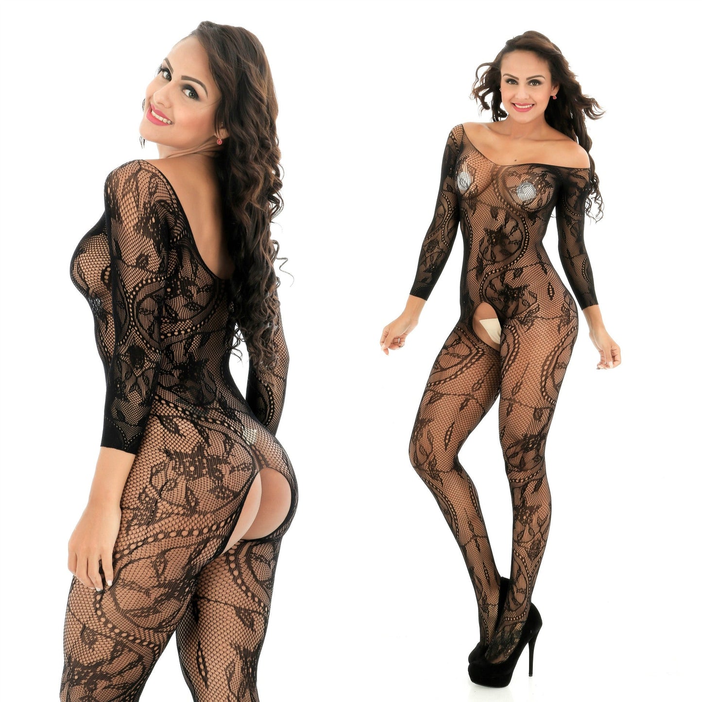 Sensuele Flirt - TL139 - Sensuele Lingerie - M/L - Luxe Geschenkdoos - Zwart