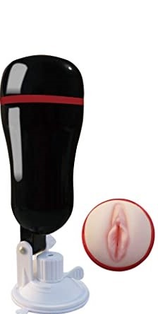 Power Escorts - BR26 - Ox Power - Vibrating Pussy Masturbator - Multi Speed ​​- 22 CM / 8.3 Inch - Black