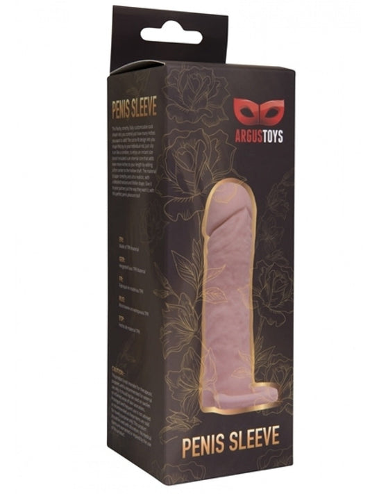 Argus - Realistic Penis Sleeve - 16 cm - Width 4 cm - AT 1031