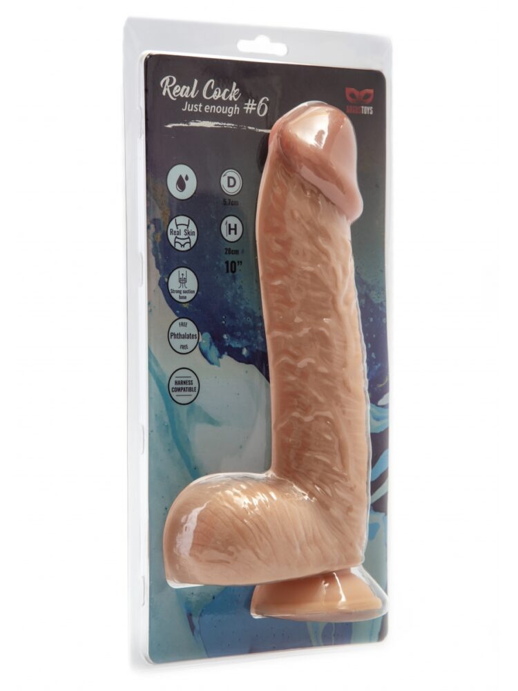 Argus Realistic Cock 6 Realistic Dildo with Balls and Suction Cup - Huge Size 28 cm - Dia 5.7 cm AT1070