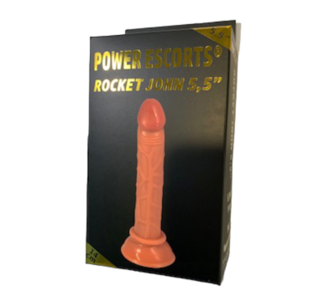 Power Escorts - BR100 - Rocket John 5,5'' - Realistic Dildo - 5,5 Inch / 14 CM - Flesh