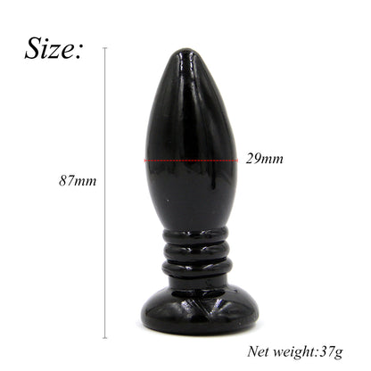 Power Escorts - BR118 - Rocket Drill 3.4'' - Anal Plug - 8.7 CM - Black