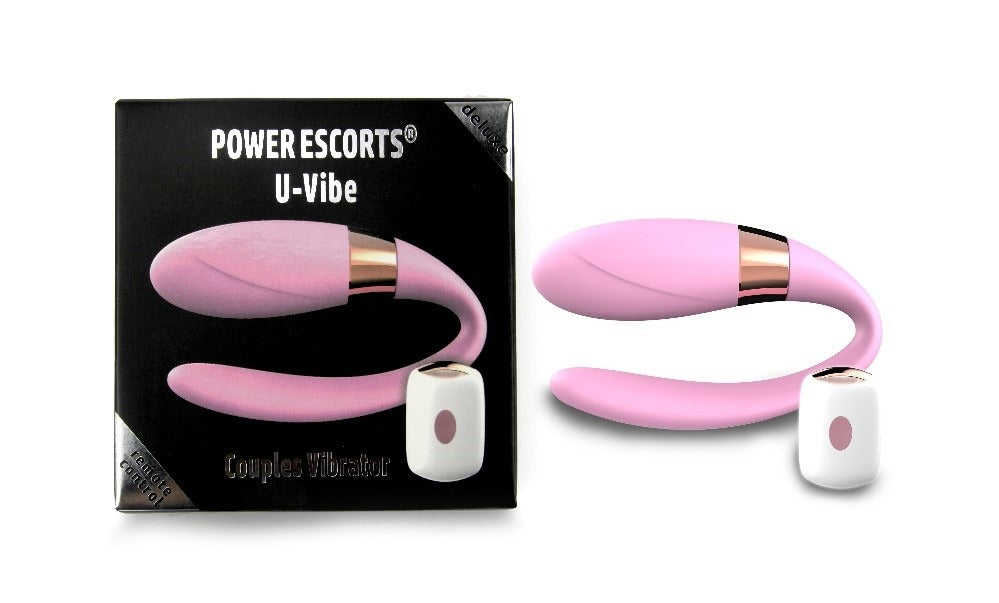 Power Escorts - BR151 Pink - U-Vibe Couple Vibrator - Remote Control - 7 Functions