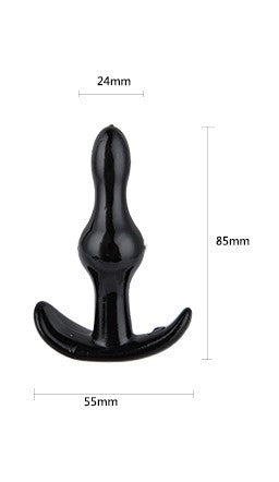 Power Escorts - BR276 - Rocket Anchor Plug - 8.5 CM - Anal Plug - Black - flexible Buttplug - ideal size - attractive Color box