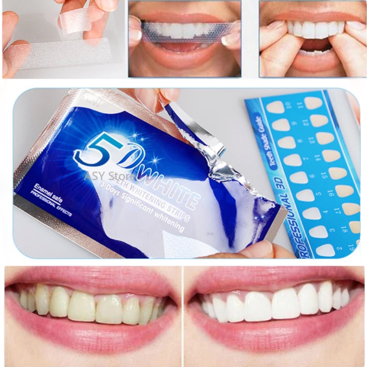 Tanden Bleken Strips 5d whitening strips 14stuks per verpakking