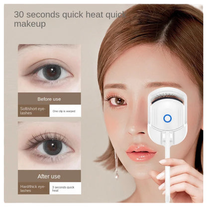 Portable Electric Heated Eyelash Curler - Long Lasting Curls with Thermal Comb for Perfect Eyelashes - Makeup Tool for Eye Lash Perm