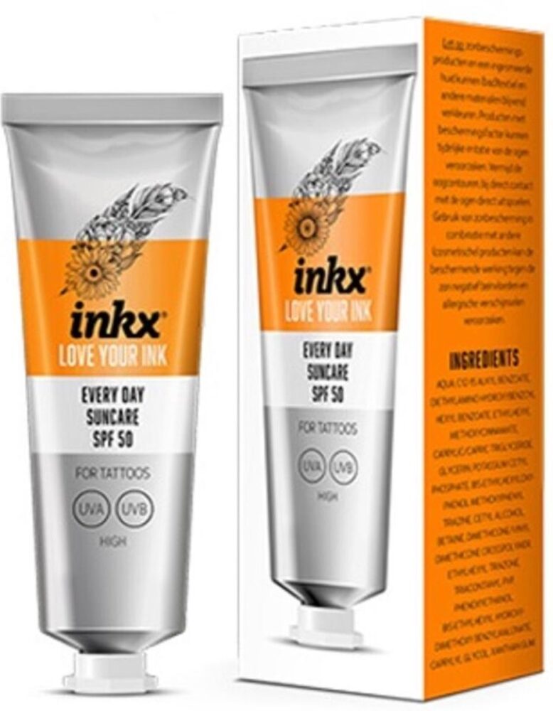 Ink'd Tattoo 4 Pack Total Care - All Day Creme & Color Boost / Sun Care /Body Oil / Moisturiser